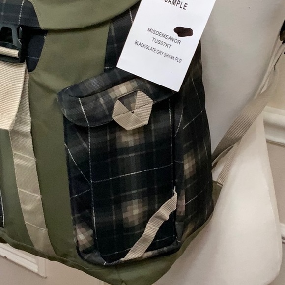 Jansport MISDEMEANOR Backpack - Black/Slate grey Shank Plaid - Picture 7 of 16